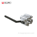 Valvola a sfera da 3 pc in acciaio forgiato 800lb F316L
